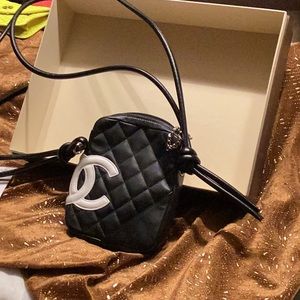 Chanel quilted leather cambon crossbody bag